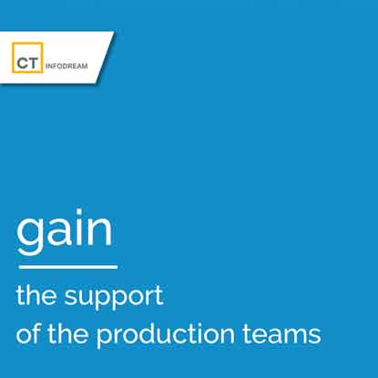CT INFODREAM, an expert in industrial process control and publisher of Qualaxy, the Manufacturing Execution System (MES) software suite for industrial excellence, helps you to get your teams to buy into your Industry 4.0 projects.
